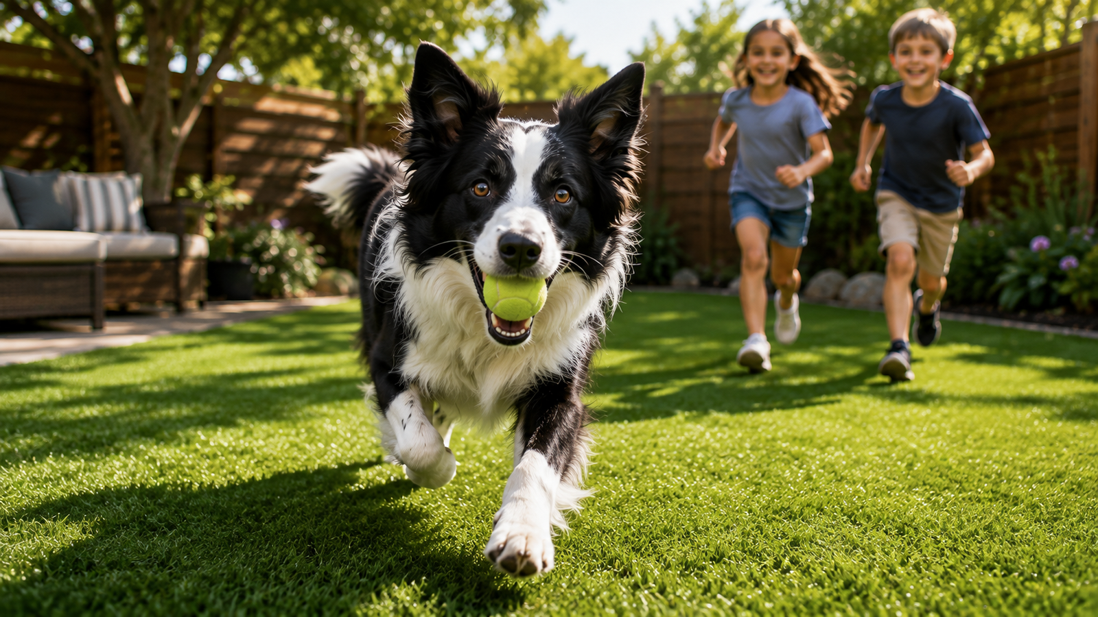 How often should you clean artificial turf in a residential backyard