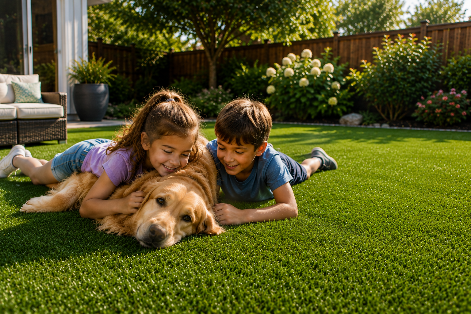Turf sanitizing for kids and pets on residential artificial grass
