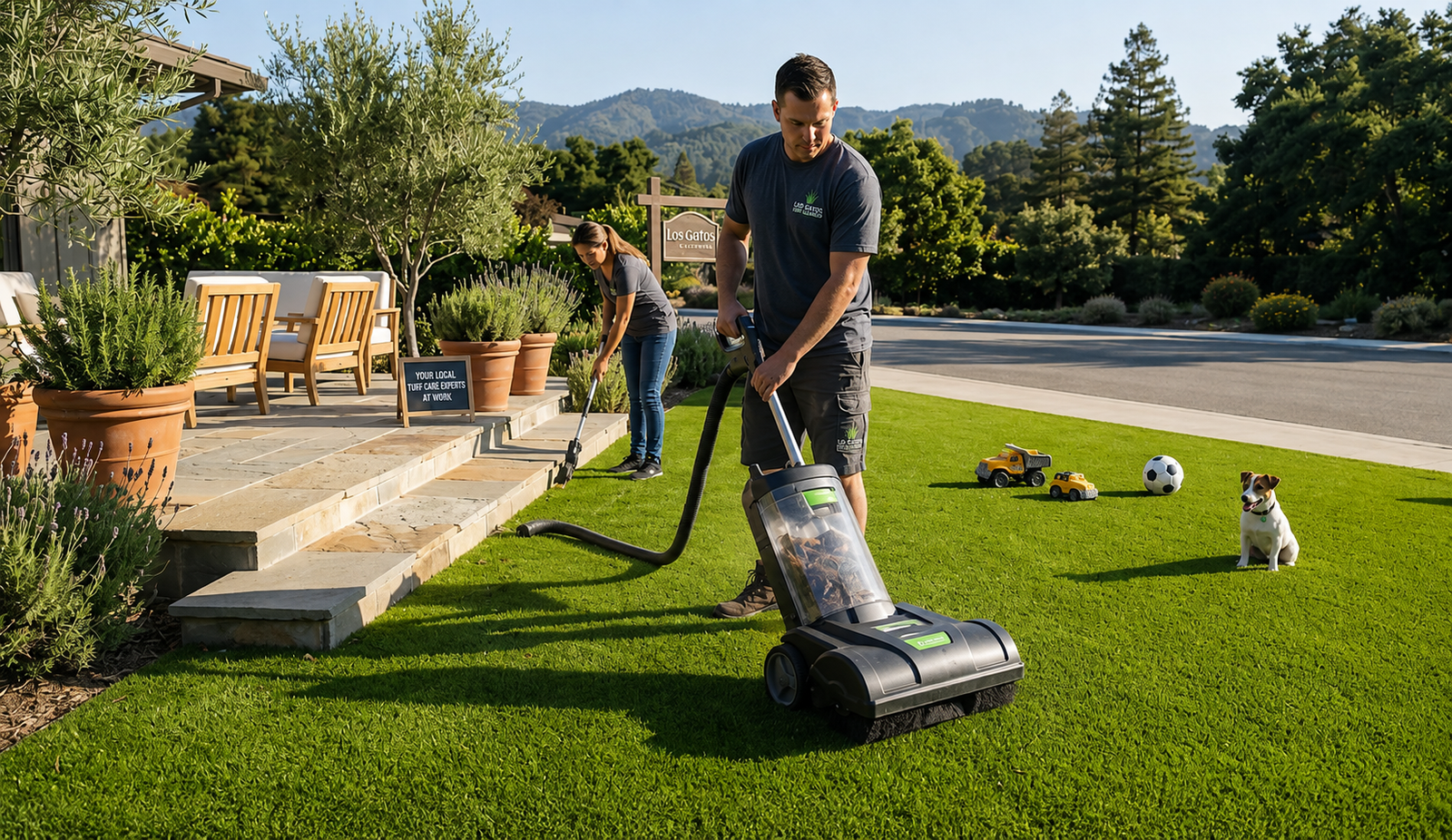 Artificial turf cleaning service areas in Los Gatos and nearby communities